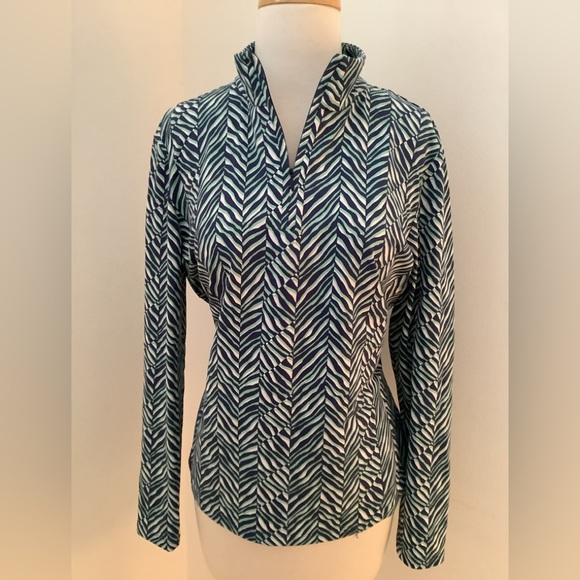 J. McLAUGHLIN BEDFORD 1/4 ZIP TOP - Picture 2 of 3